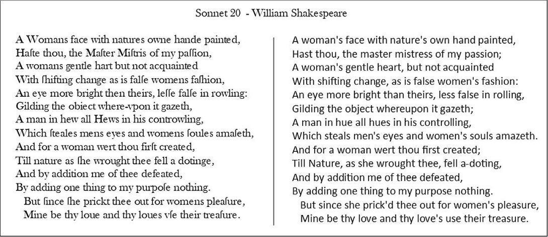 shekespeare sonnet 20
