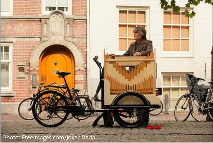 Barrel Organ on Cargo Bike