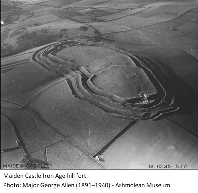 Aerial photograph of Maiden Castle 1935