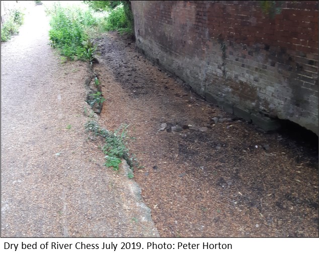 Dry bed of River Chess July 2019