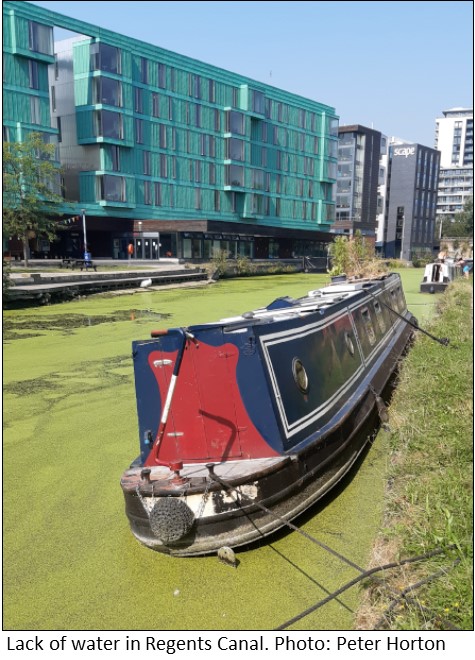 Lack of water in Regents Canal